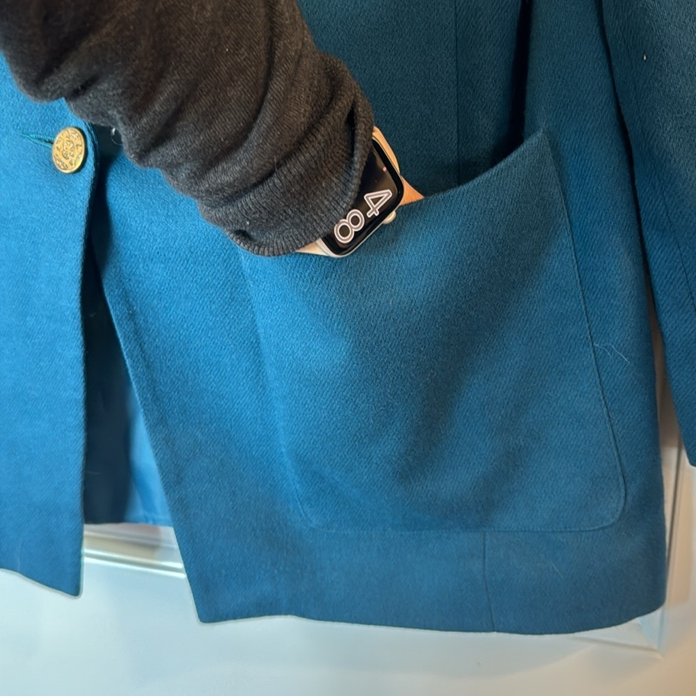 VTG Norton McNaughton Size 8 dark teal Blazer - Picture 5 of 9
